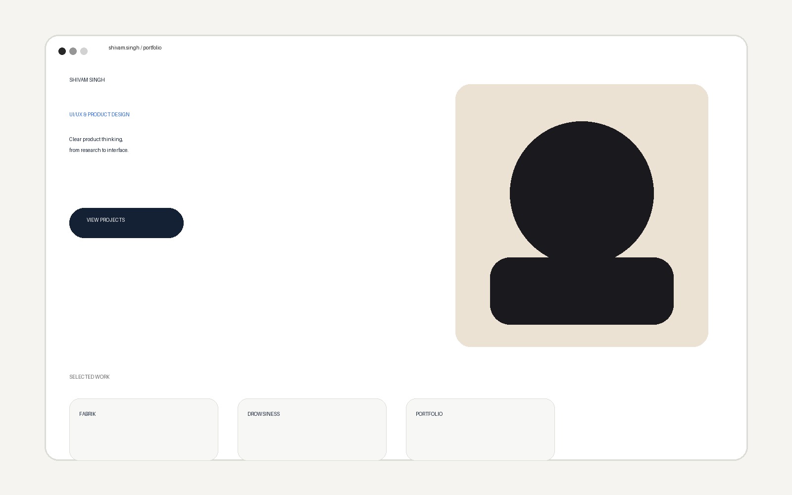 Creative portfolio visual design system